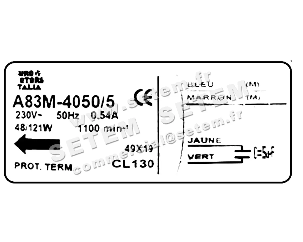 1539002332-MOTEUR EUROMOTORS A83M-4050/5 *4127.0805* 2