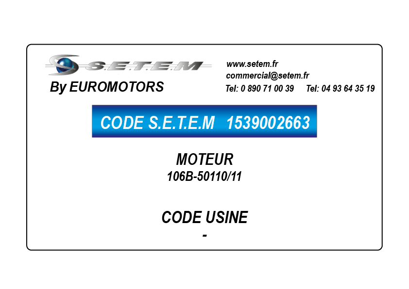 MOTEUR 106B-50110/11