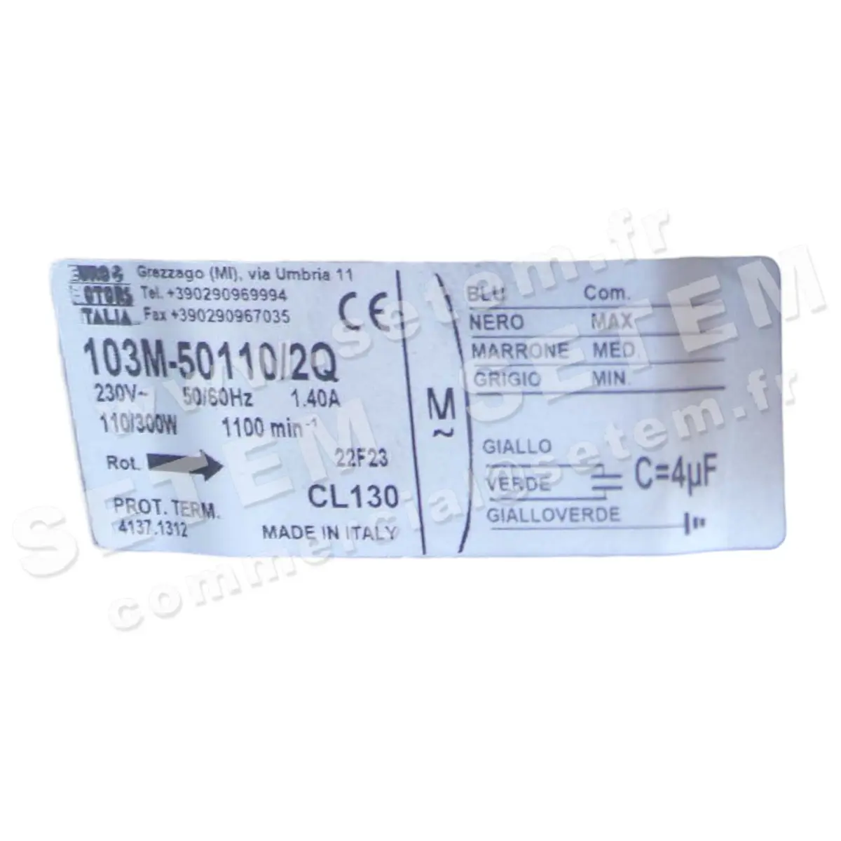 MOTEUR 103M-50110/2Q *4137.1312*