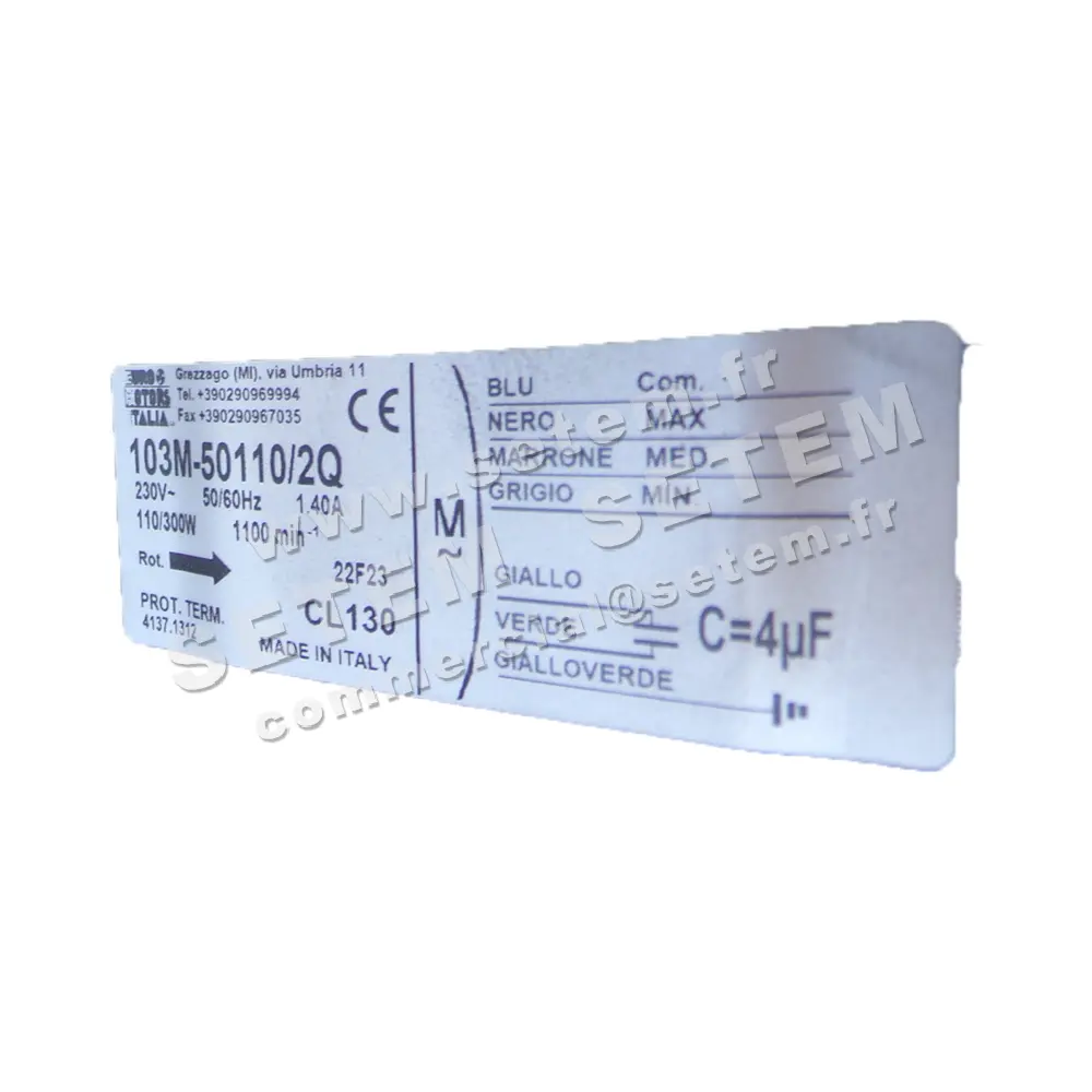 MOTEUR 103M-50110/2Q *4137.1312* 2