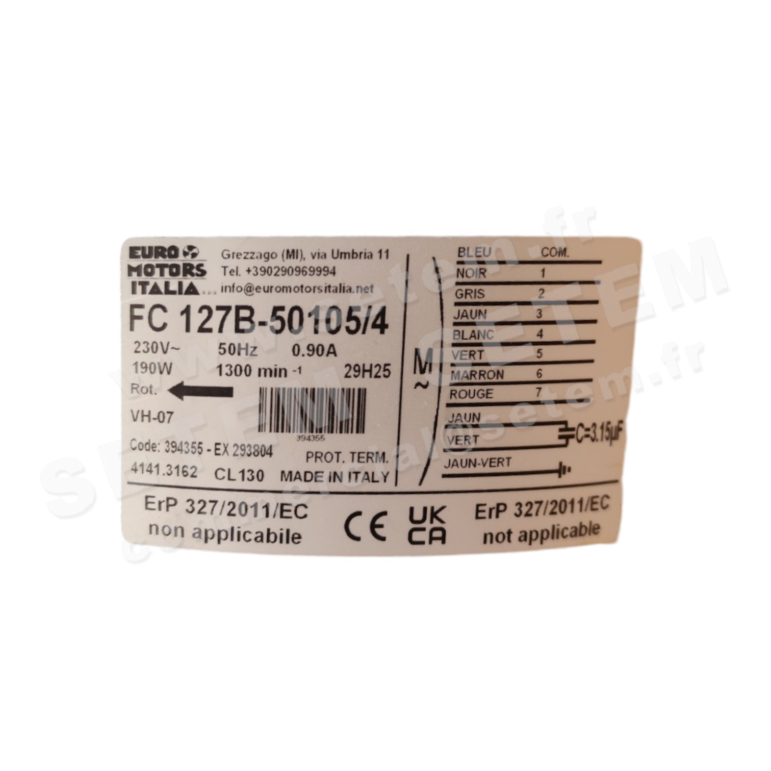 1539004552-GMV EUROMOTORS FC127B.50105/4 *4141.3162* 6