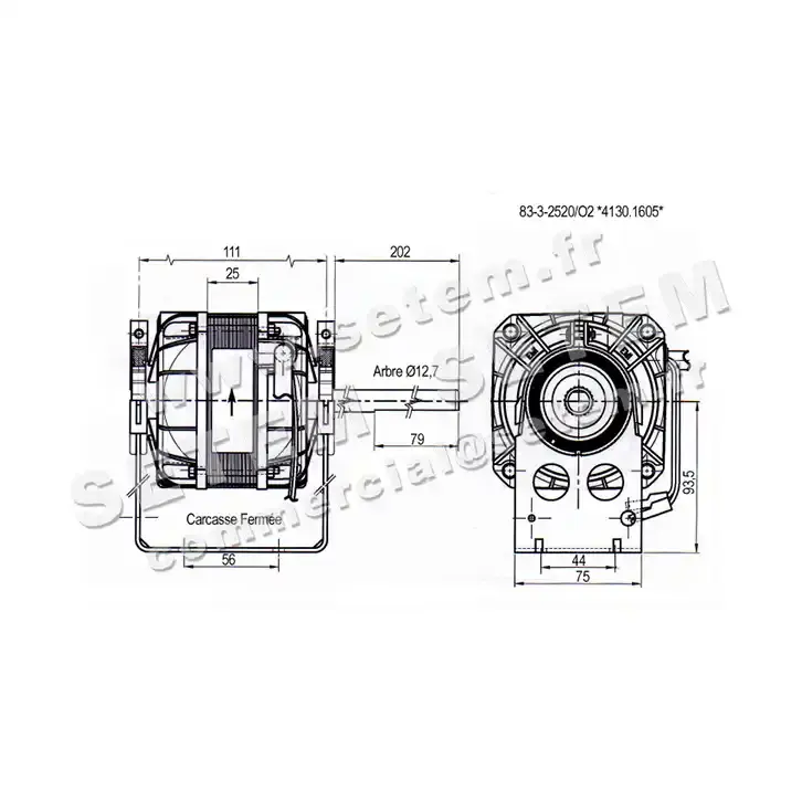 1539005010-MOTEUR EUROMOTORS 83.3.2520/O2 *4130.1605* 2