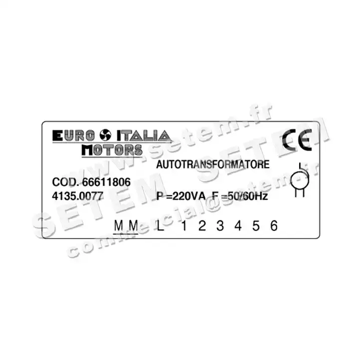 1539005083-AUTOTRANSFORMATEUR 66611806 EUROMOTORS *4135.0077* 4
