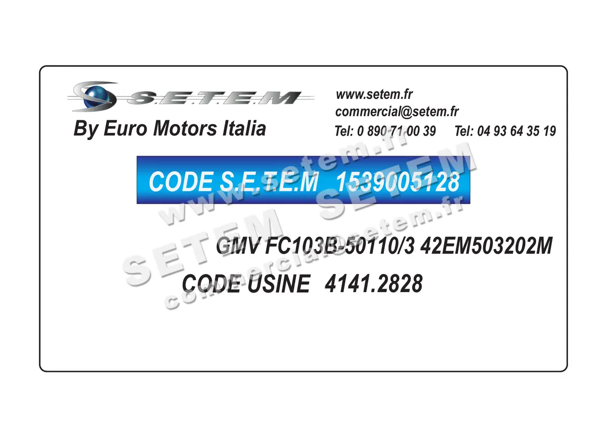 1539005128-GMV EUROMOTORS FC103B-50110/3 "42EM503202M" *4141.2828* 2