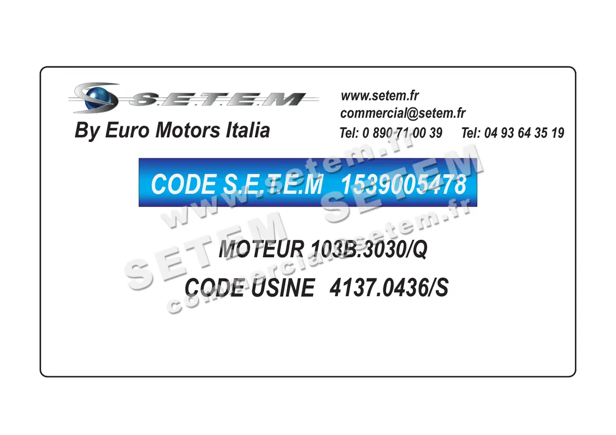 1539005478-MOTEUR EUROMOTORS 103B.3030/Q *4137.0436/S*