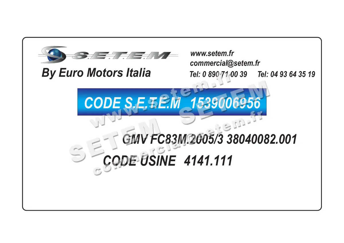 1539006956-GMV EUROMOTORS FC83M.2005/3 "38040082.001" *4141.1110*