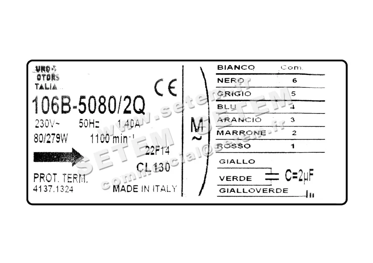 1539007448-MOTEUR EUROMOTORS 106B-5080/2Q *4137.1324* 6