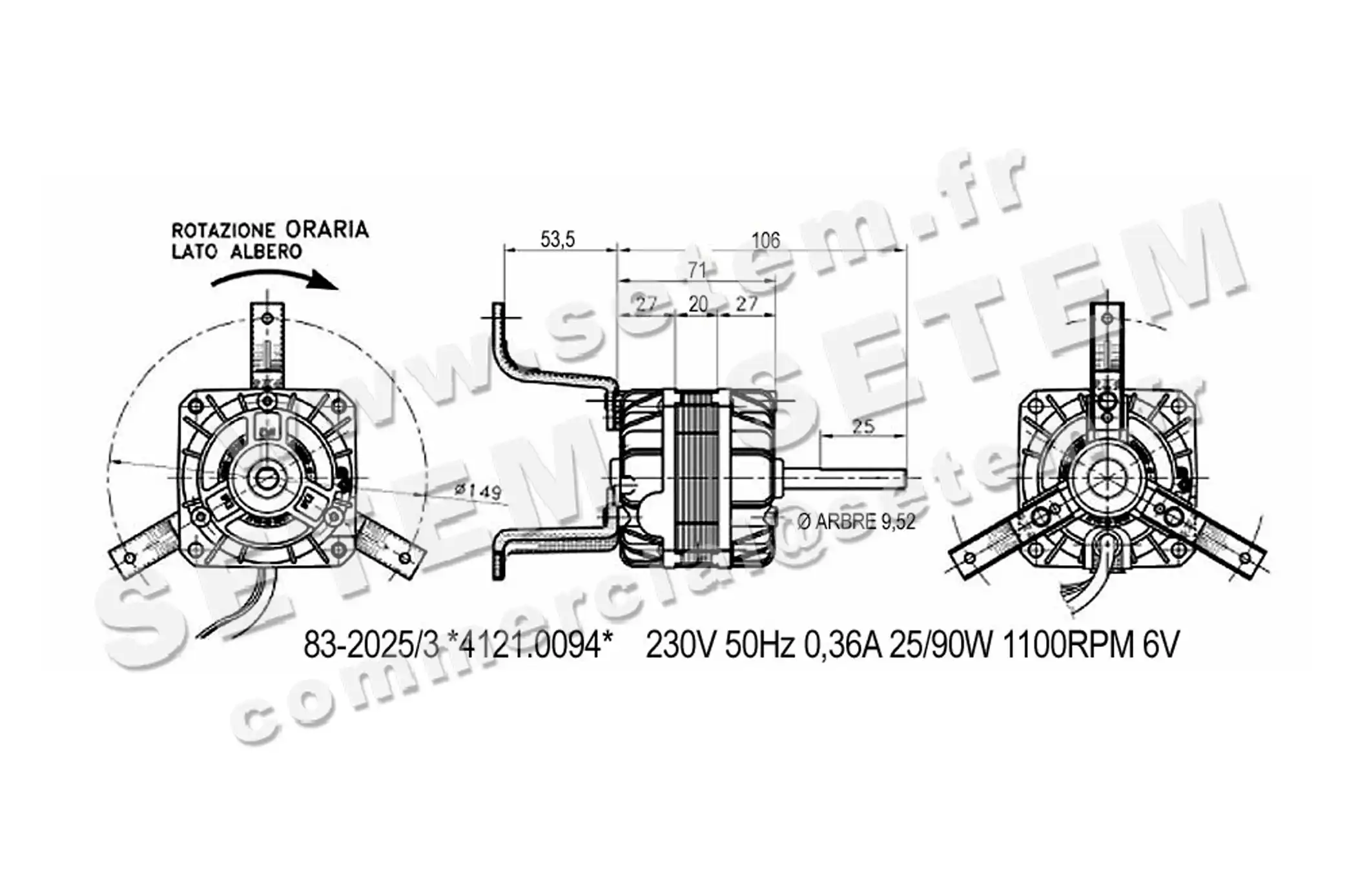 1539009614-MOTEUR EUROMOTORS 83.2025/3 *4121.0094* 5