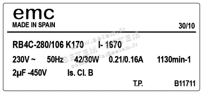 1547000011-MOTOTURBINE EMC RB4C.280/106 *K170I.1670* 3