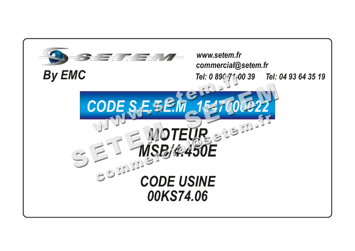 1547000022-MOTEUR EMC MSB/4.450E *00KS74.06* 4