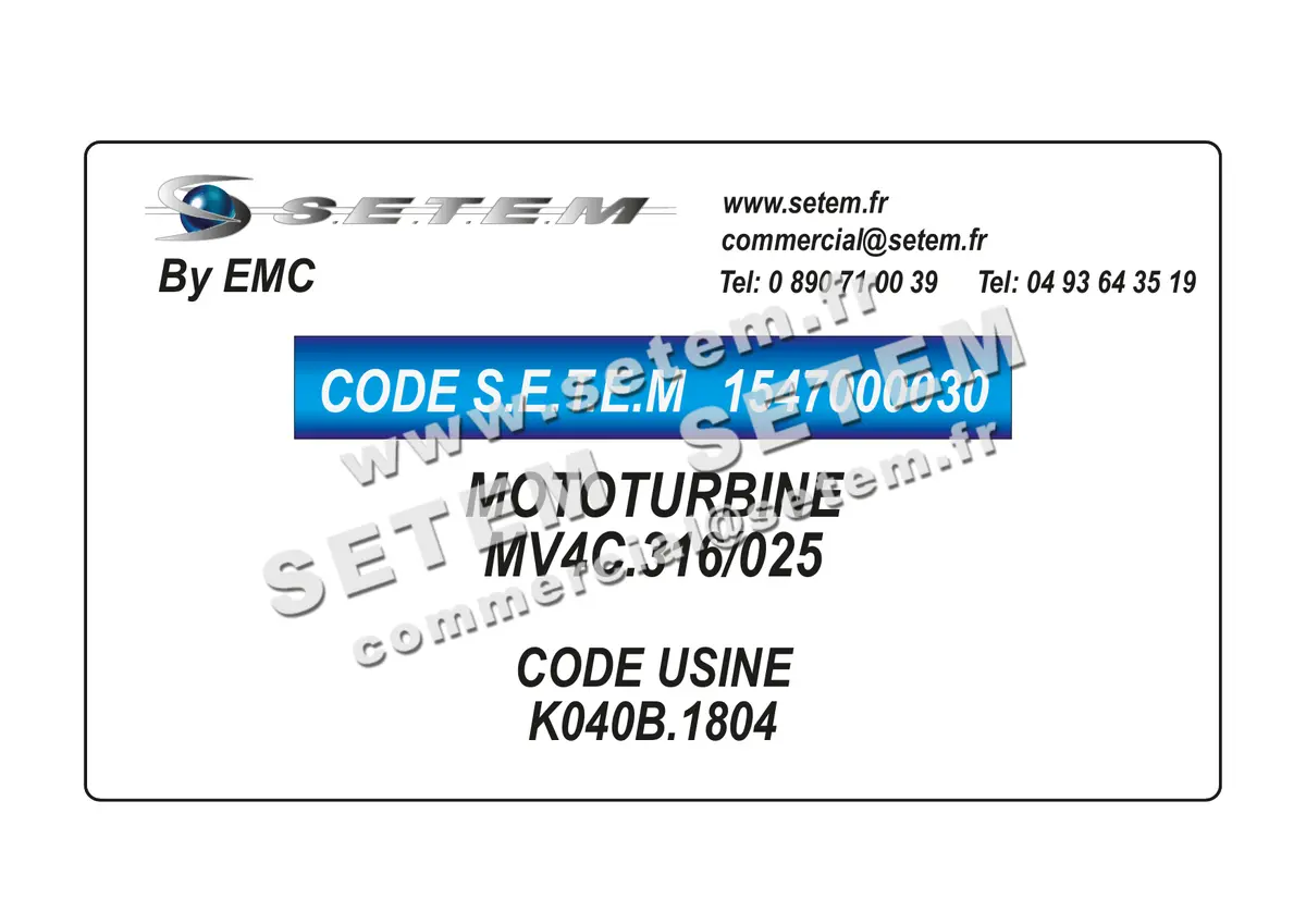 1547000030-MOTOTURBINE EMC MV4C-316/025 *K040B.1804*
