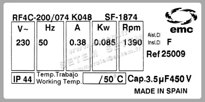 1547001001-VENTILATEUR EMC RF4C.200/074 *K048SF.1874* 3