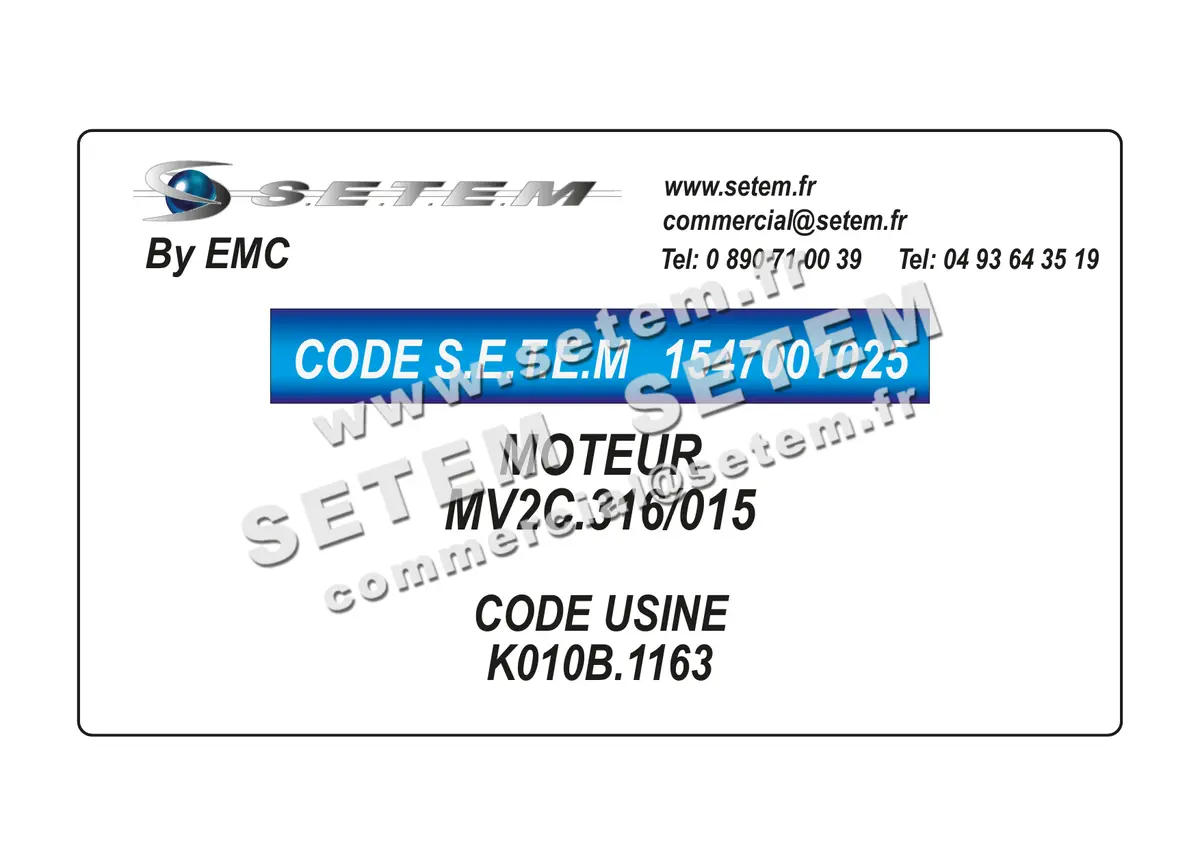 1547001025-MOTEUR EMC MV2C-316/015 *K010B-1163*