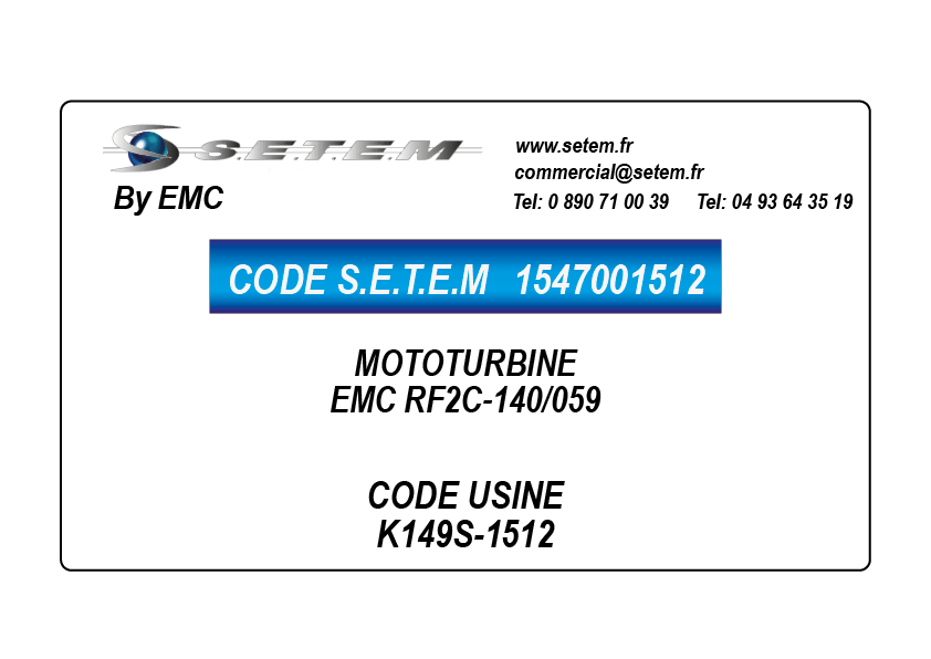 1547001512-MOTOTURBINE EMC RF2C-140/059 *K149S-1512*
