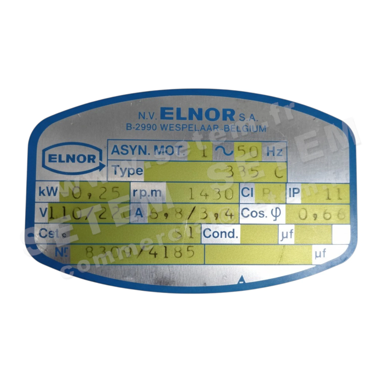 MOTEUR 0.25KW 4P M110/220V 355C 2