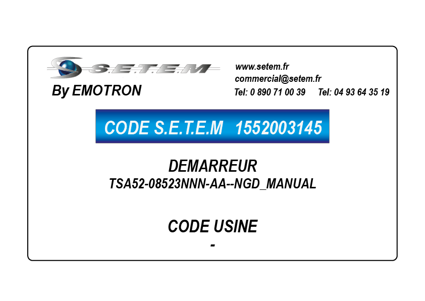 DEMARREUR TSA52-08523NNN-AA--NGD_MANUAL