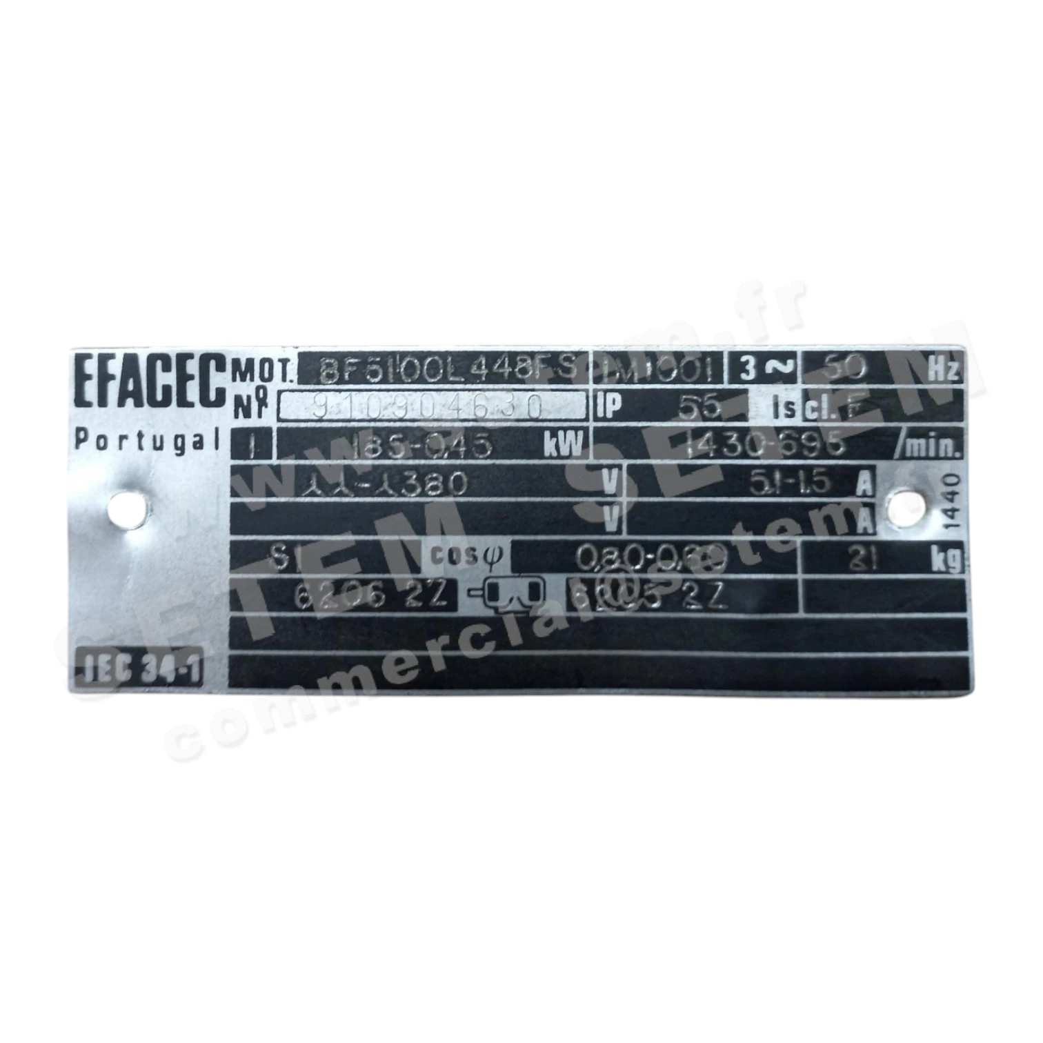 1560005210-MOTEUR EFACEC 1.85/0.45KW 4/8P T400V HA100 B3 BF5100L448FS
