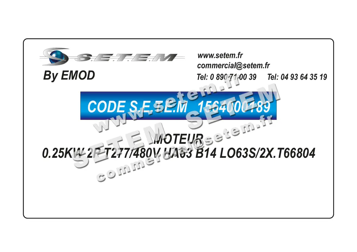 1564000189-MOTEUR EMOD 0.25KW 2P T277/480V HA63 B14 LO63S/2X.T66804