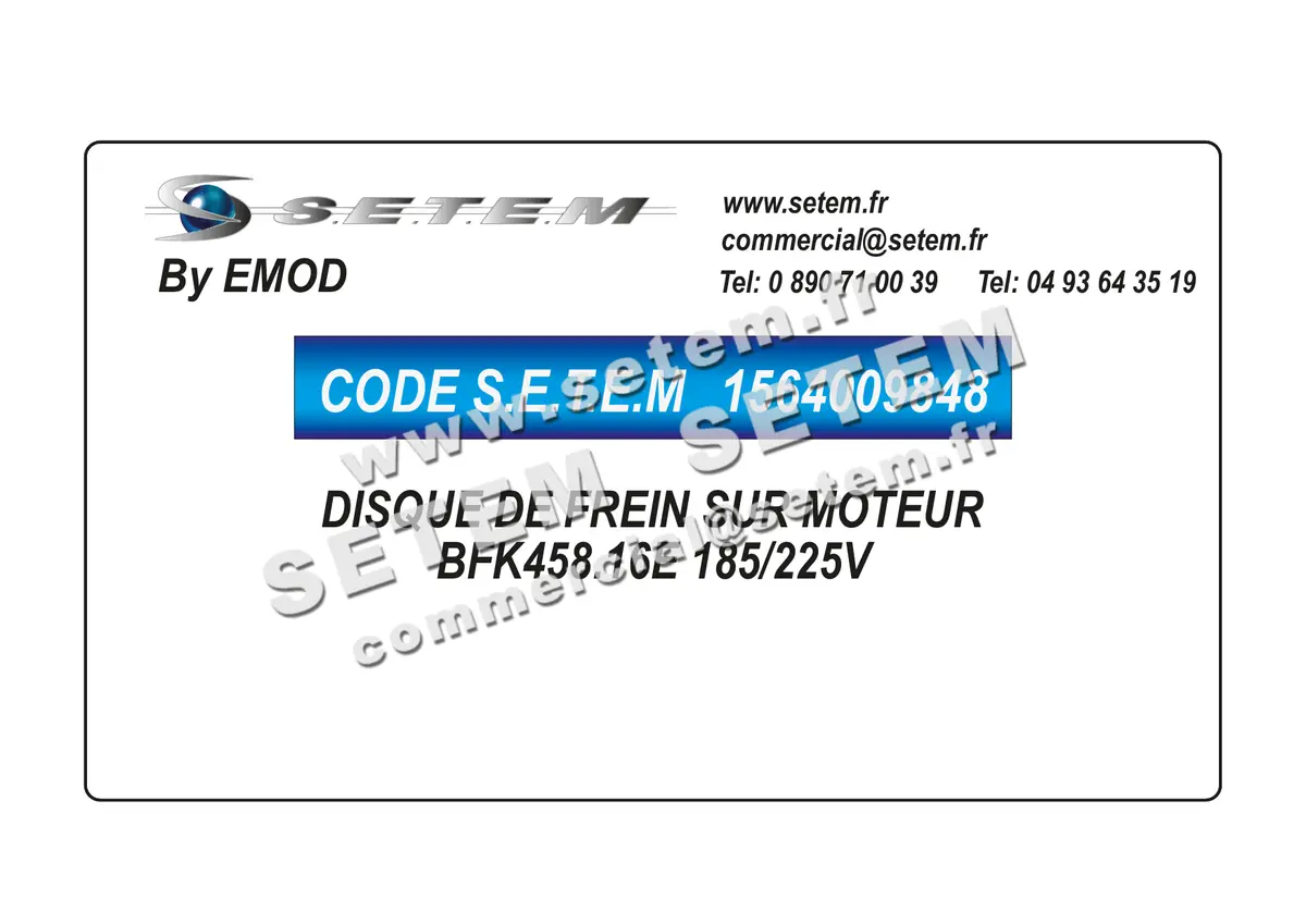 1564009848-DISQUE DE FREIN SUR MOTEUR EMOD BFK458.16E 185/225V
