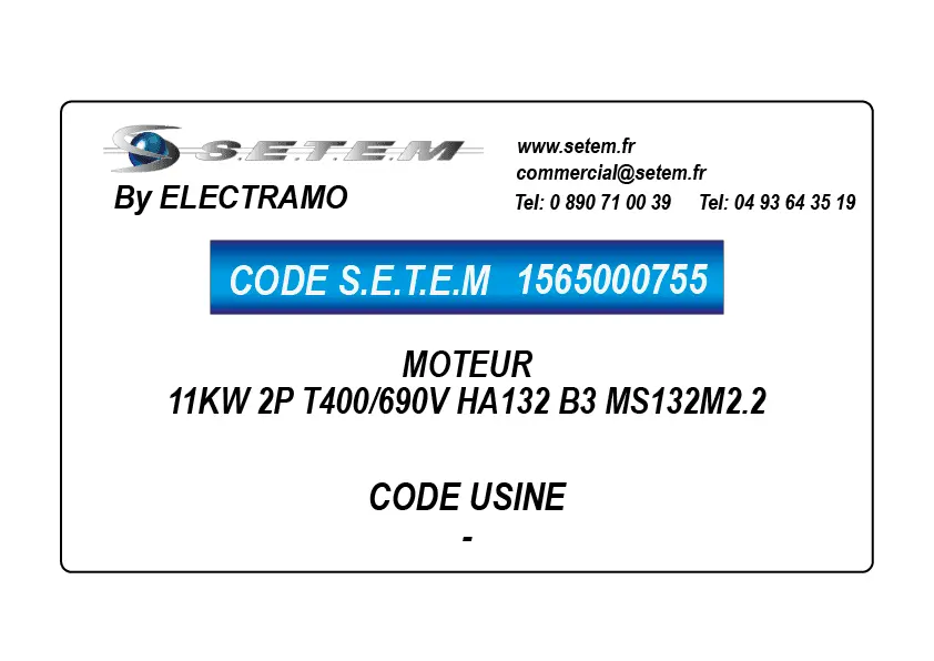 1565000755-MOTEUR ELECTRAMO 11KW 2P T400/690V HA132 B3 MS132M2.2