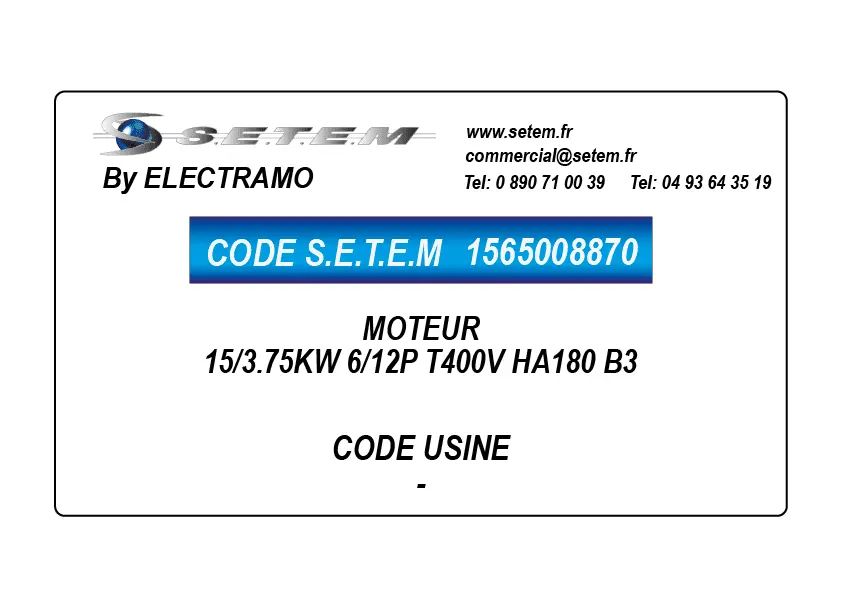1565008870-MOTEUR ELECTRAMO 15/3.75KW 6/12P T400V HA180 B3