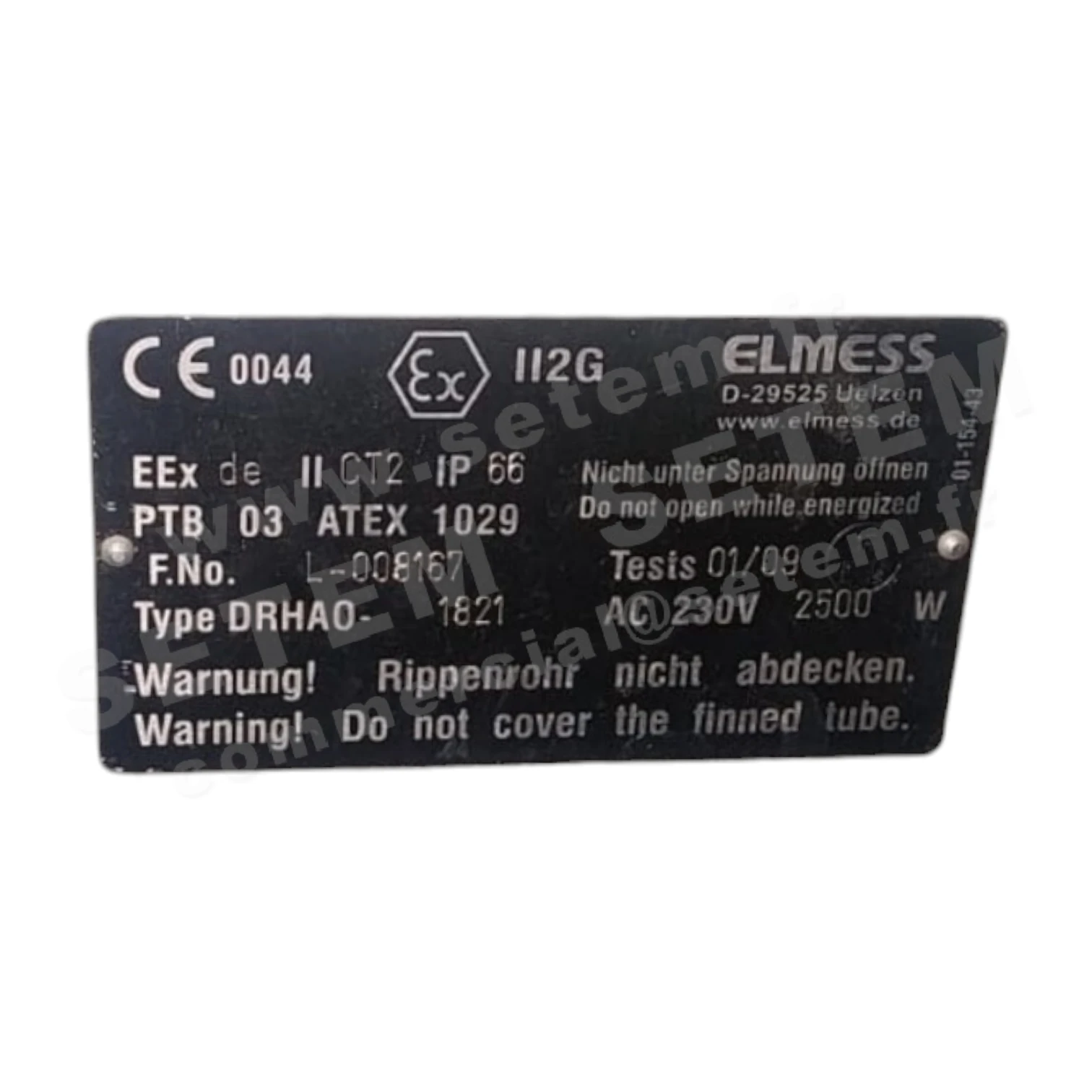 RESISTANCE 2.50KW 230VAC DRHA0-1821 EEXDEIICT2