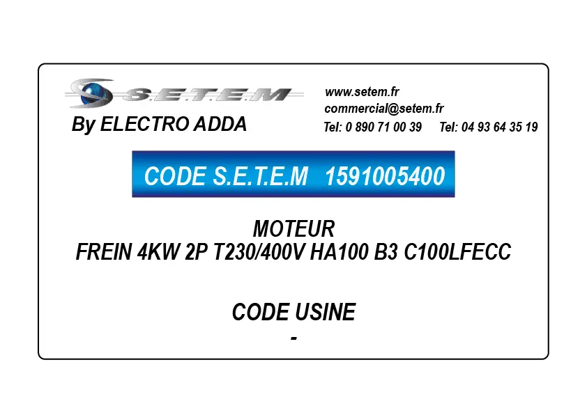 1591005400-MOTEUR ELECADDA FREIN 4KW 2P T230/400V HA100 B3 C100LFECC