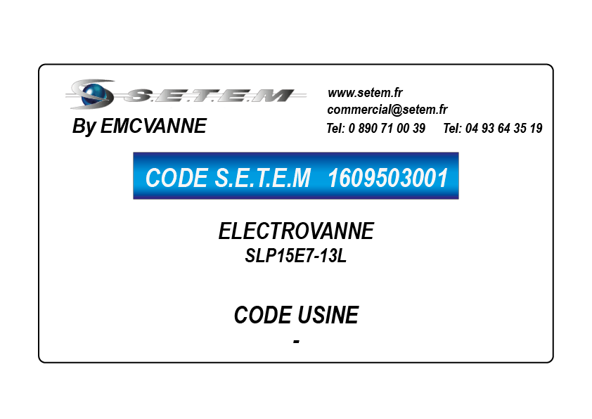 ELECTROVANNE SLP15E7-13L