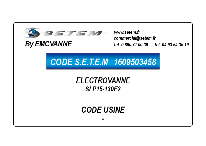 ELECTROVANNE SLP15-130E2