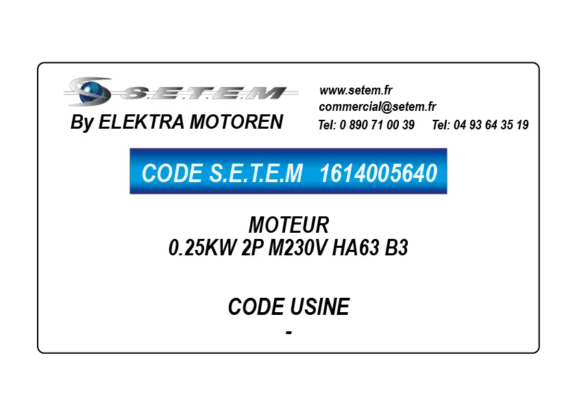 1614005640-MOTEUR ELEKTRAMOT 0.25KW 2P M230V HA63 B3