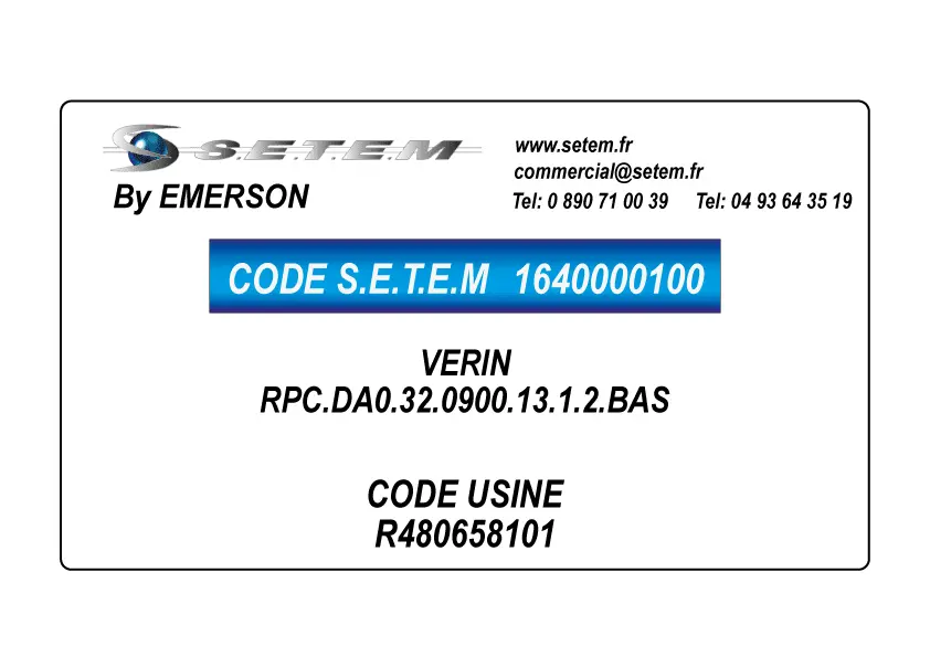 1640000100-VERIN EMERSON RPC.DA0.32.0900.13.1.2.BAS *R480658101*