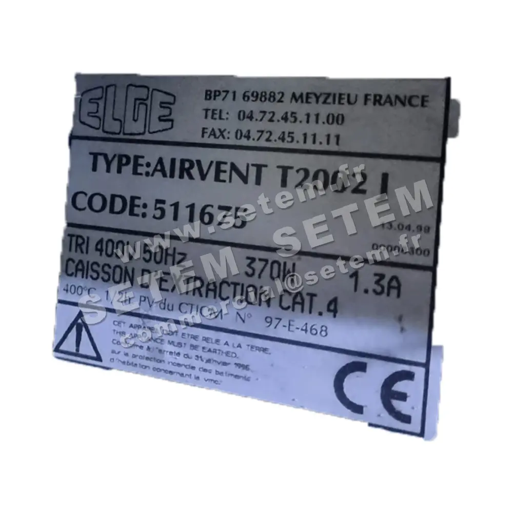 1647000008-CAISSON AIRVENT ELGE T2002J *511675* 2
