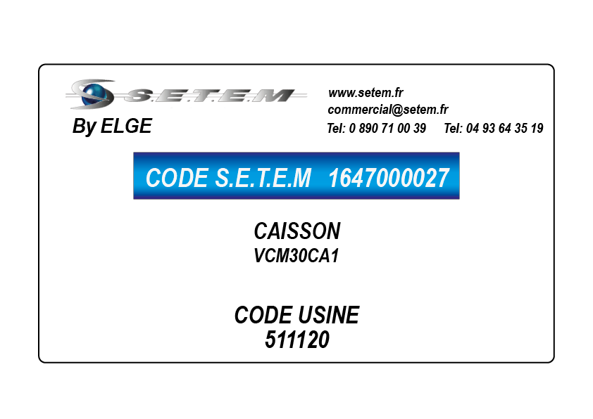 CAISSON VCM30CA1 *511120*