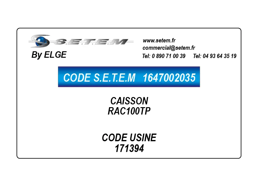 1647002035-CAISSON ELGE RAC100TP *171394*