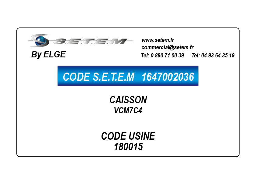 CAISSON VCM7C4 *180015*