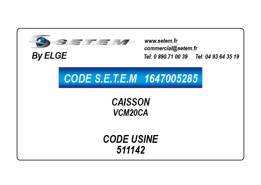 CAISSON VCM20CA *511142* 2