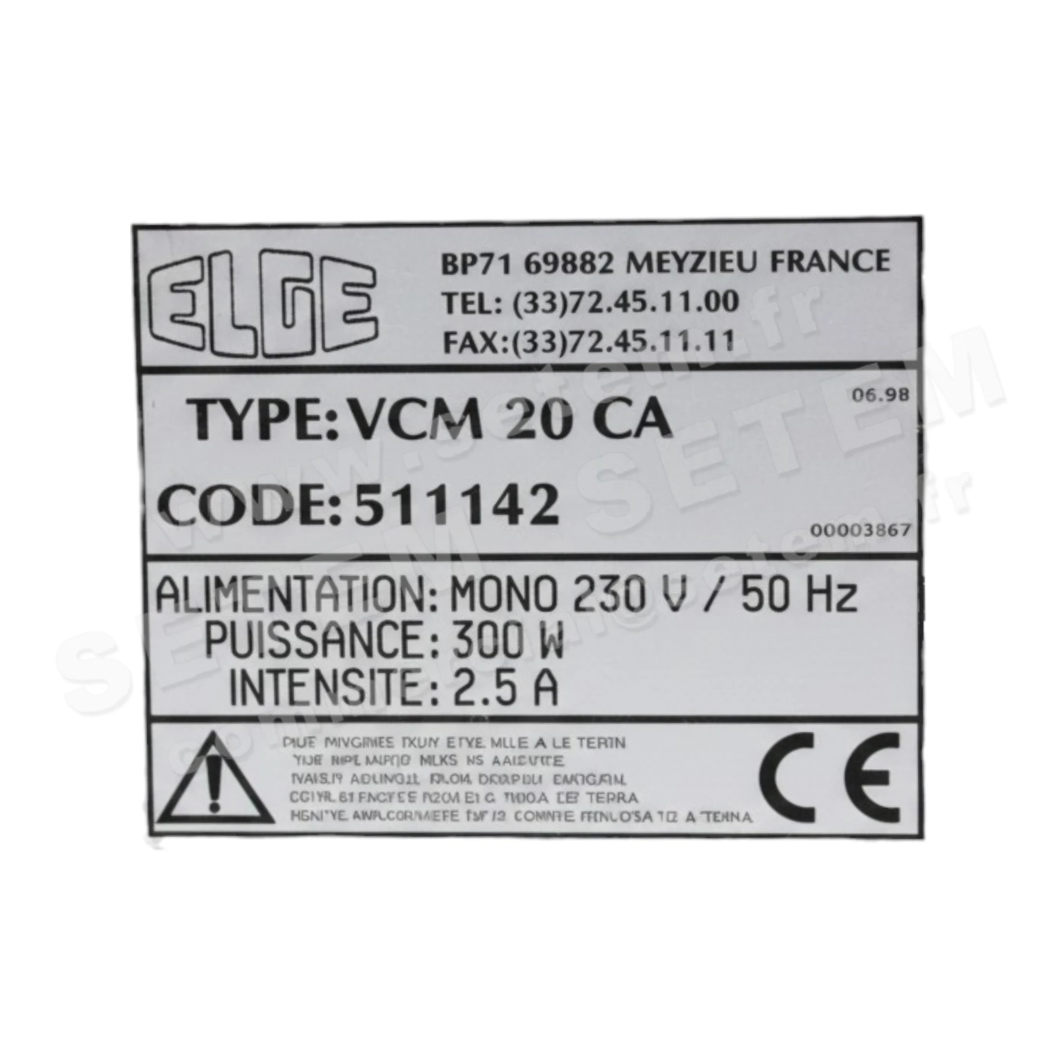 CAISSON VCM20CA *511142*