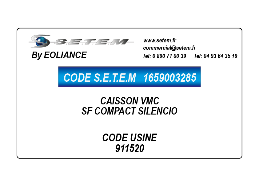 CAISSON VMC SF COMPACT SILENCIO *911520*
