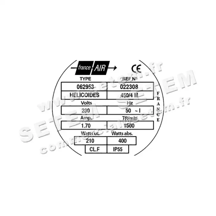 1801000008-TOURELLE FRANCEAIR HELICIA 450/4M "062953" *22308* 3