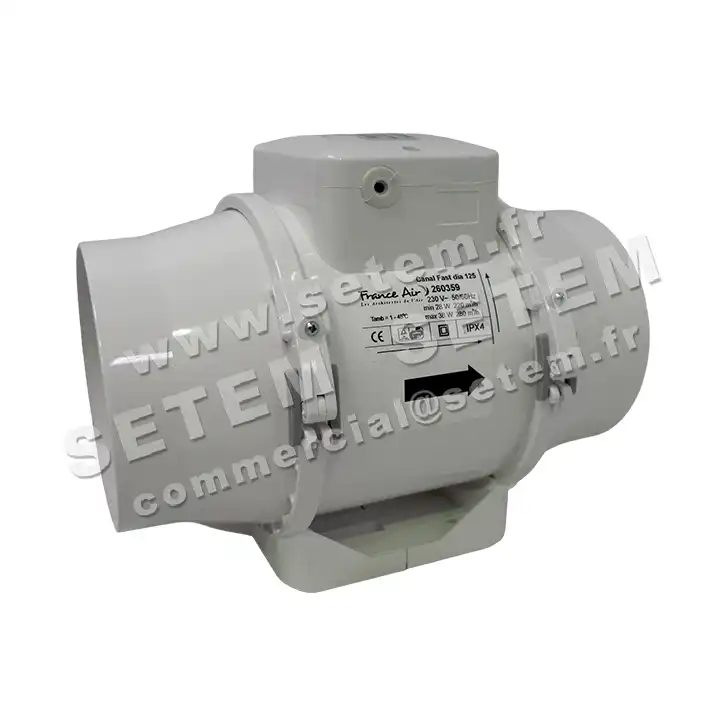 1801000125-VENTILATEUR FRANCEAIR CANAL FAST D125 *260359* 5