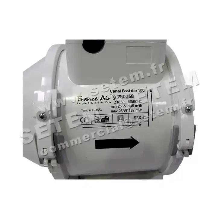 1801001100-VENTILATEUR FRANCEAIR CANAL FAST D100 *260358*