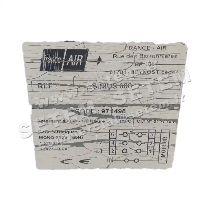 1801002140-CAISSON FRANCEAIR SIRIUS 600 400°C/1/2H *971498* 2