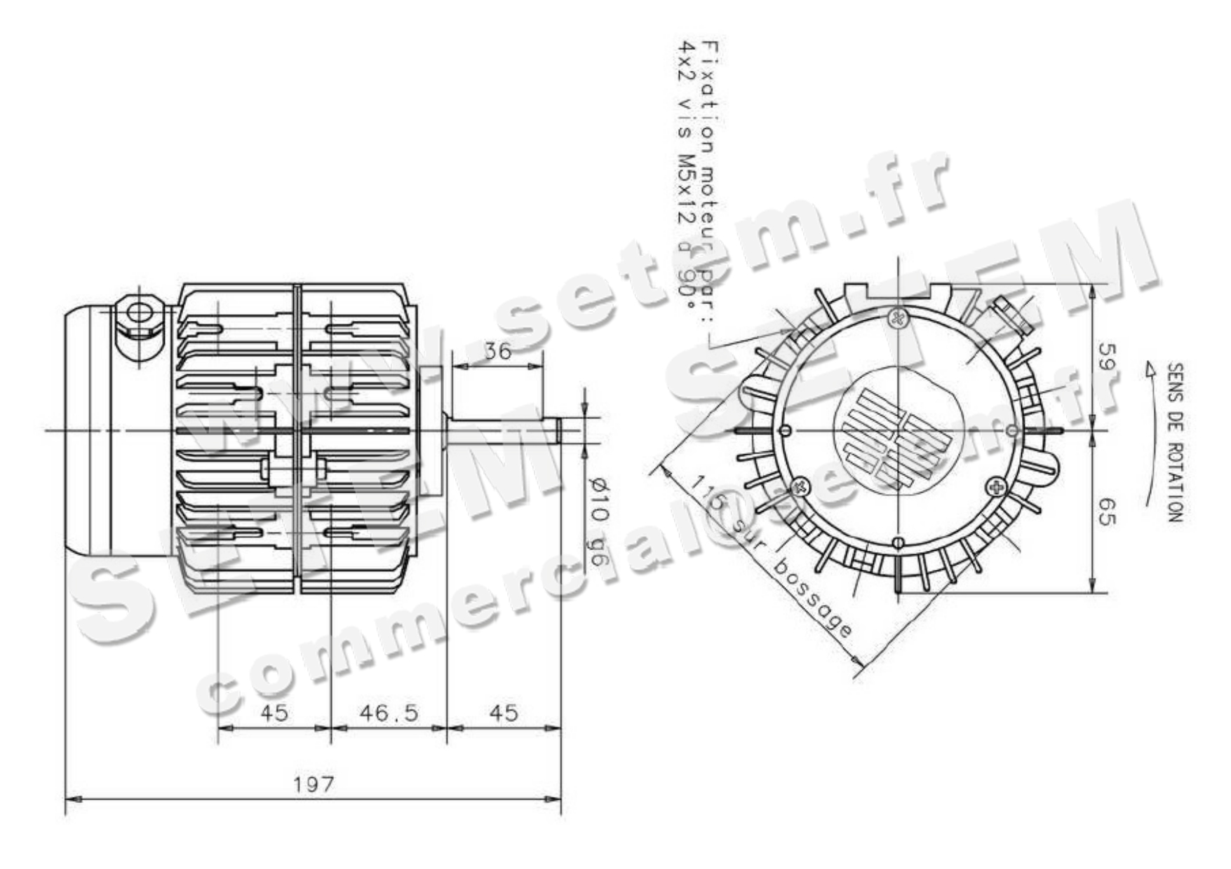 1809000083-MOTEUR FMV MF030W04 70/170W 4P M230V *18755* 6