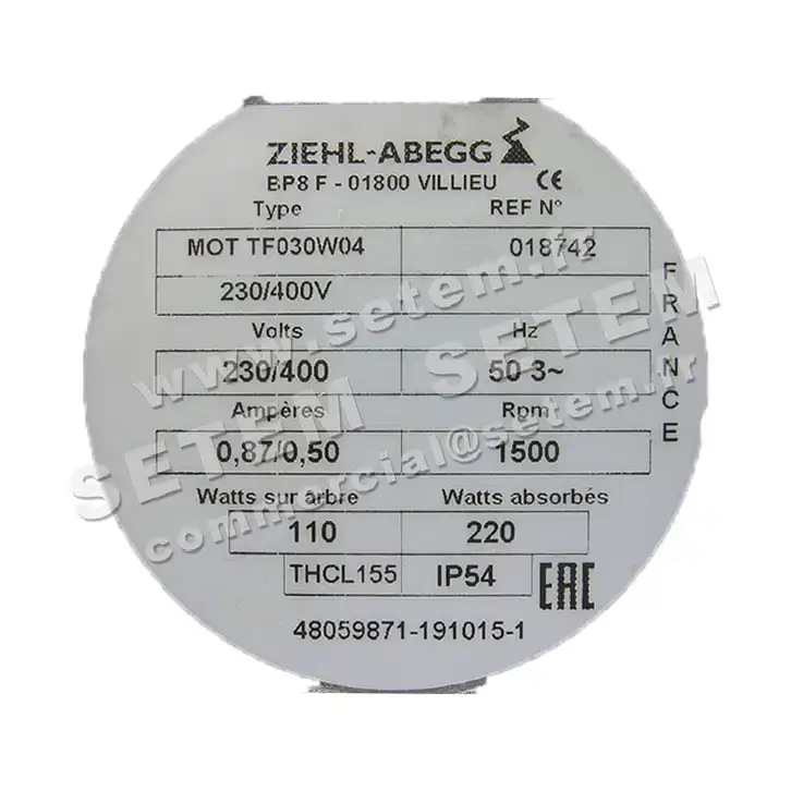 1809000090-MOTEUR FMV TF030W04 110/220W 4P T230/400V *18742* 4