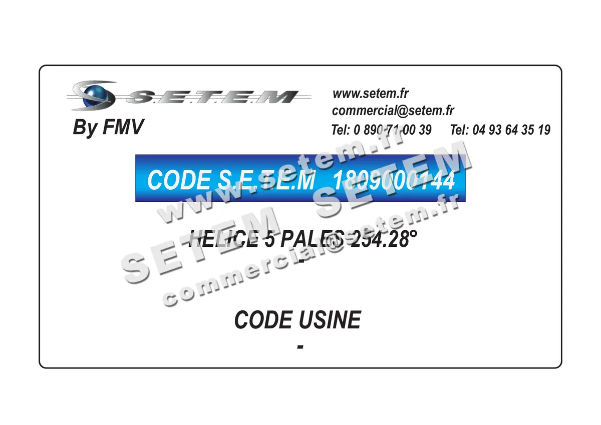 1809000144-HELICE 5 PALES 254.28° FMV