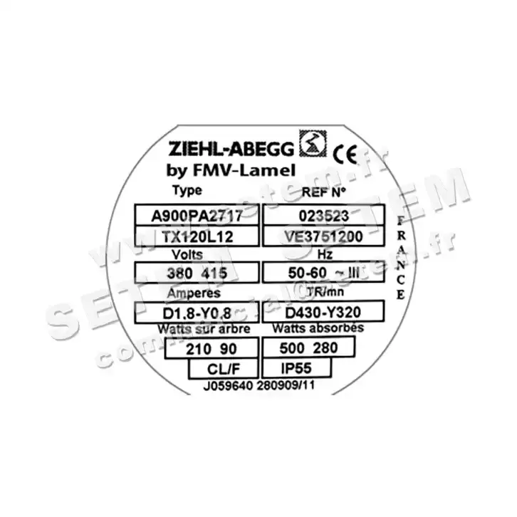 1809000152-MOTEUR FMV TX120L12 *23523* 2
