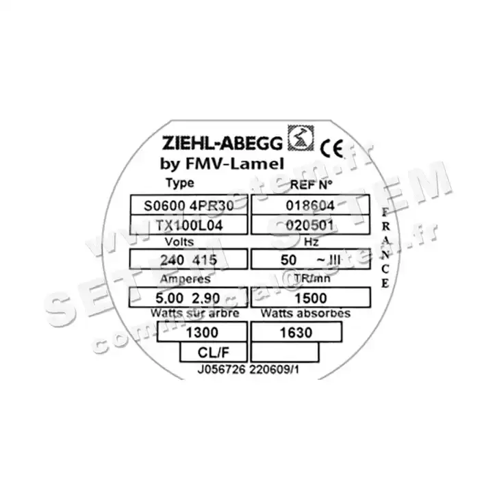 1809000243-VENTILATEUR FMV S0600.4PR30.TX100L04 *18604* 2