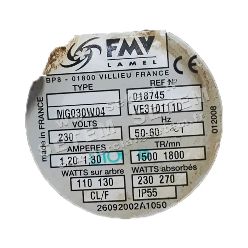 1809000249-MOTEUR FMV MG030W04 *18745*