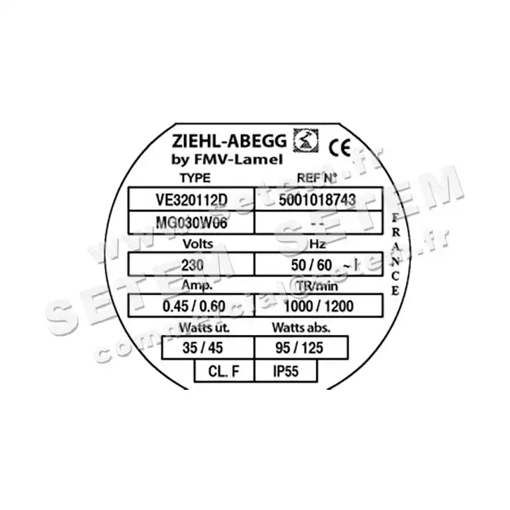 1809000306-ENSEMBLE MOTEUR FMV MG030W06 VE320112D *5001018743* 3