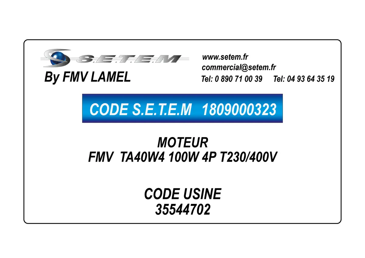 1809000323-MOTEUR FMV TA40W4 100W 4P T230/400V *355-44-702*